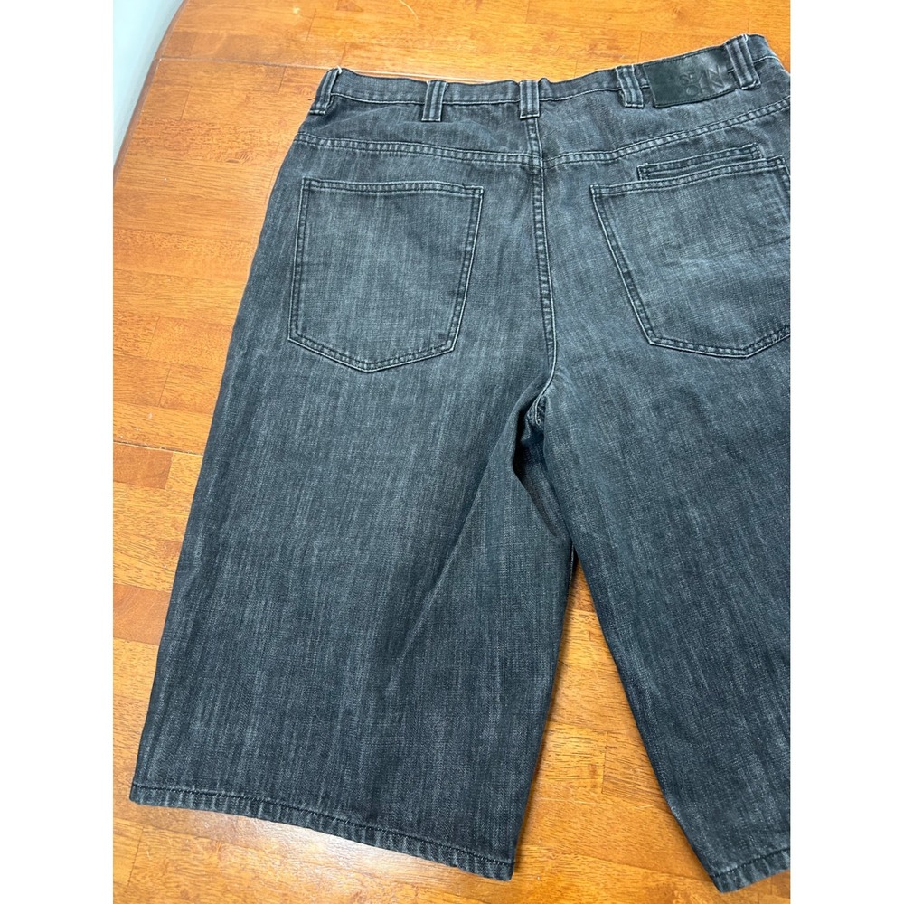Sean John Denim Shorts Mens 38 Black Relaxed Fit Baggy Streetwear Y2K Hip Hop - Picture 10 of 12